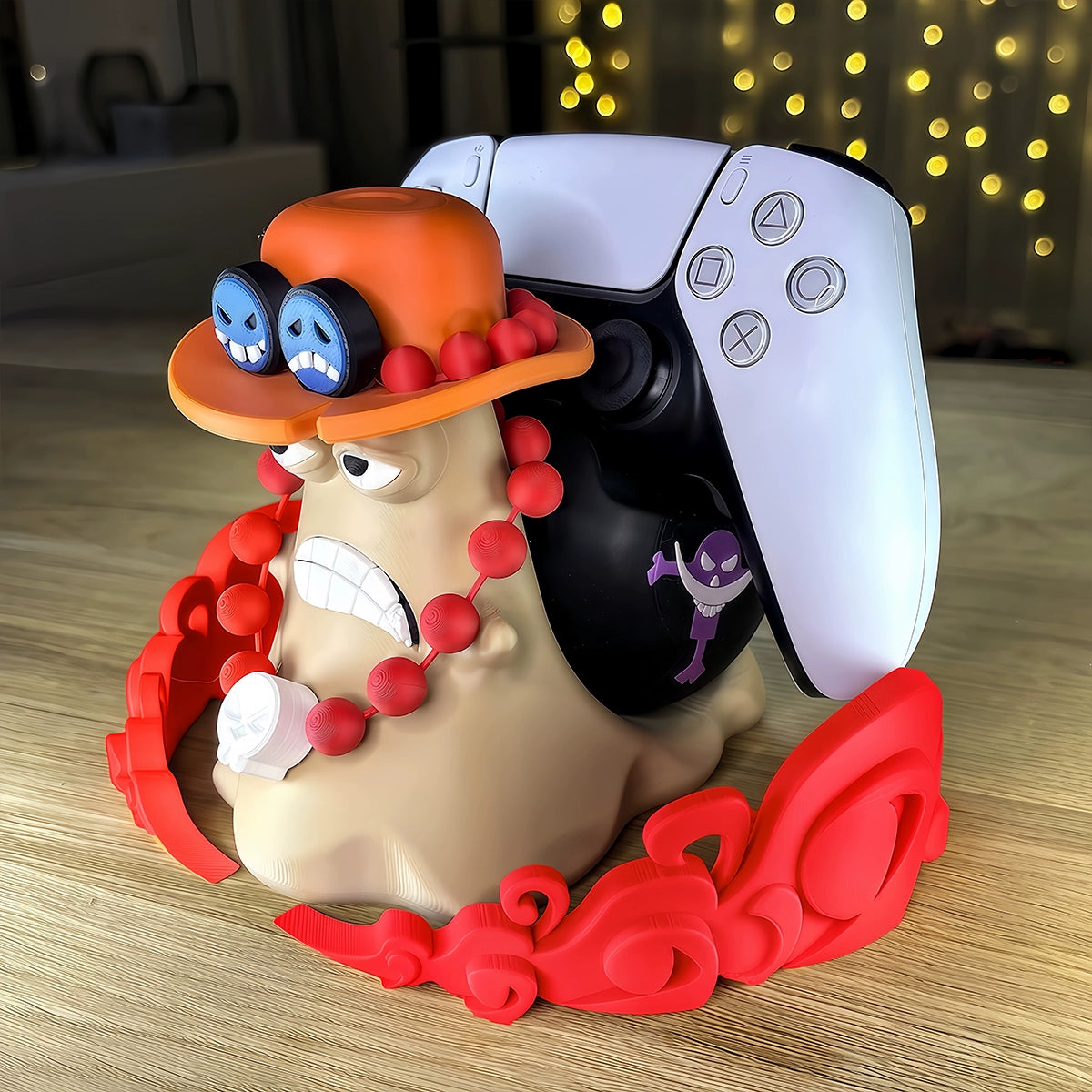 Portgas D. Ace Transponder Snail - One Piece Universal Controller Stand For Playstation PS4 PS5 Xbox Switch Pro Anime Gaming Accessories