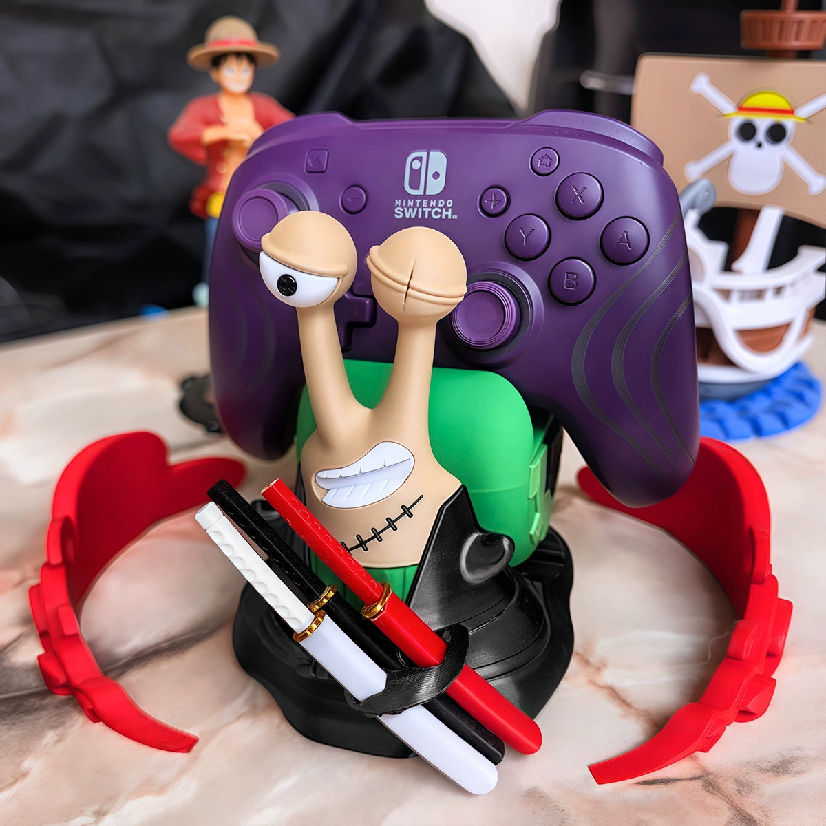 one piece gear 5 monkey d luffy ps5 ps4 xbox controller stand anime gaming accessories roronoa zoro 1